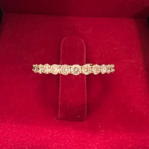 Rose Gold Diamond Ring, Wedding Band